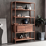 Стеллаж в гостиную для книг Moon Walnut Furniture варинант исполнения - 4 | Loft Concept в Барнауле