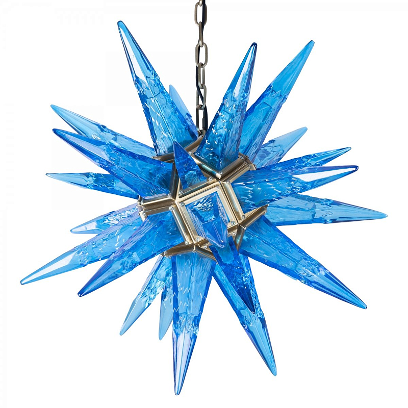 Люстра Chandelier Star Blue Латунь Люстра Chandelier Star Blue Латунь в Барнауле | Loft Concept