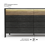 Комод 8 ящиков с подсветкой на рельефном фасаде Warm Industrial варинант исполнения - 6 | Loft Concept в Барнауле