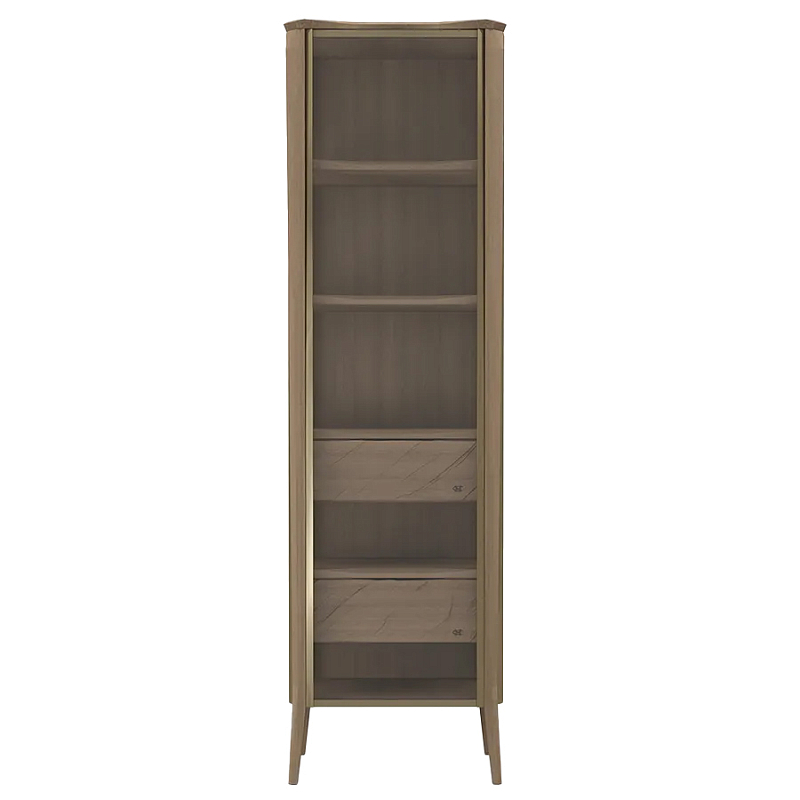 Витрина левая из массива дуба с 5-ю полками и 2-мя ящиками Tasteful Furniture Седой Орех Капучино Венге Витрина левая из массива дуба с 5-ю полками и 2-мя ящиками Tasteful Furniture Седой Орех Капучино Венге в Барнауле | Loft Concept