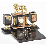 Настольный письменный набор из яшмы и долерита с декором виде льва Manager Organizer варинант исполнения - 2 | Loft Concept в Барнауле