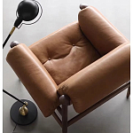 Кресло с деревянным каркасом и обивкой из натуральной кожи Medieval Furniture варинант исполнения - 5 | Loft Concept в Барнауле