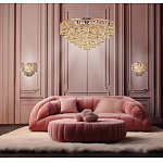 Люстра каскадная с подвесками в форме колец Galaxy of Light варинант исполнения - 8 | Loft Concept в Барнауле