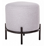 Круглый пуф на металлических ножках с обивкой из рогожки Casey Poof варинант исполнения - 2 | Loft Concept в Барнауле