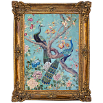 Постер в раме в стиле шинуазри Павлины на дереве Chinoiserie Imperial Garden Peacocks on a Tree Poster варинант исполнения - 2 | Loft Concept в Барнауле