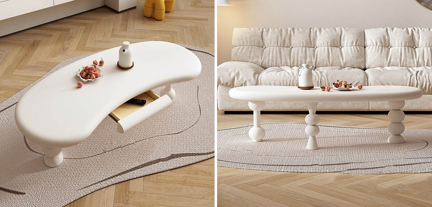 Кофейный стол с ящиком Martina Unique Shape Coffee Table Кофейный стол с ящиком Martina Unique Shape Coffee Table - Loft-Concept в Барнауле