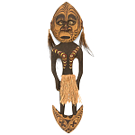 Панно из дерева Абориген в маске Aborigenn Mask варинант исполнения - 1 | Loft Concept в Барнауле