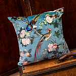 Подушка декоративная с изображением птицы в саду Chinoiserie Birds in the Garden Cushion варинант исполнения - 2 | Loft Concept в Барнауле