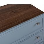 Комод серый из массива бука с 3-мя ящиками Wenge Light варинант исполнения - 2 | Loft Concept в Барнауле