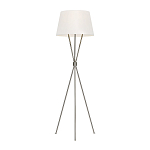 Торшер на трех тонких перекрещенных ножках с белым конусным абажуром из льна Feiss варинант исполнения - 5 | Loft Concept в Барнауле