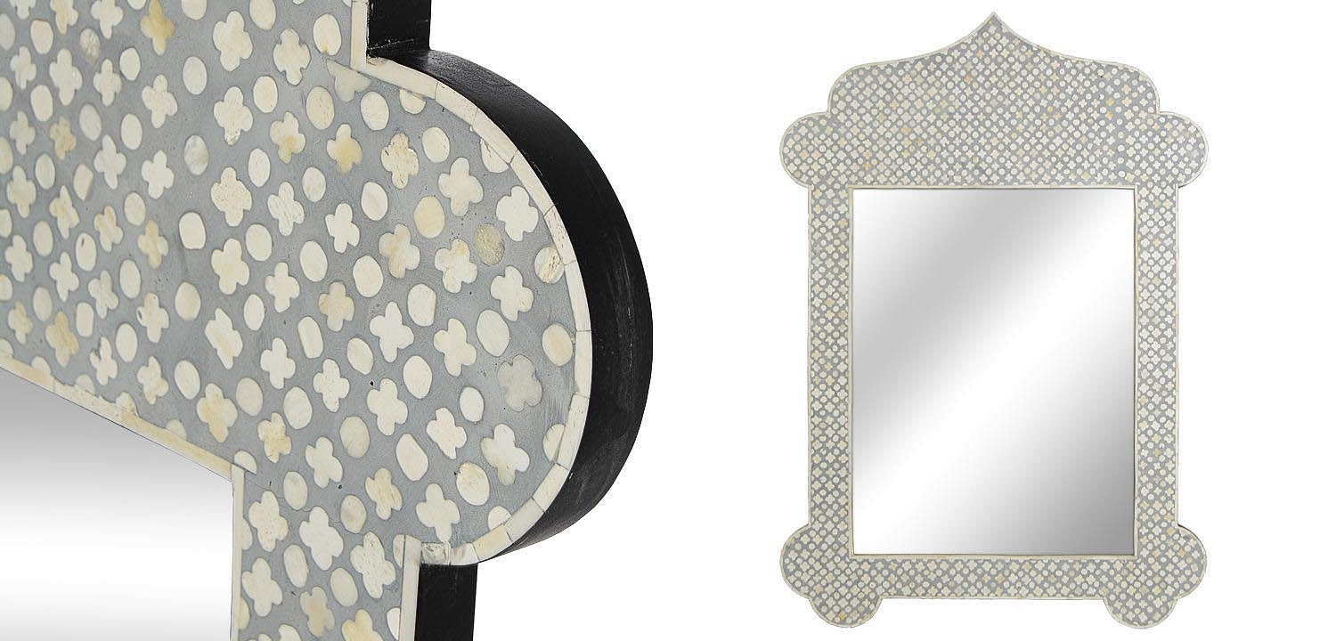 Зеркало Bone Inlay Dome Mirror Зеркало Bone Inlay Dome Mirror - Loft-Concept в Барнауле