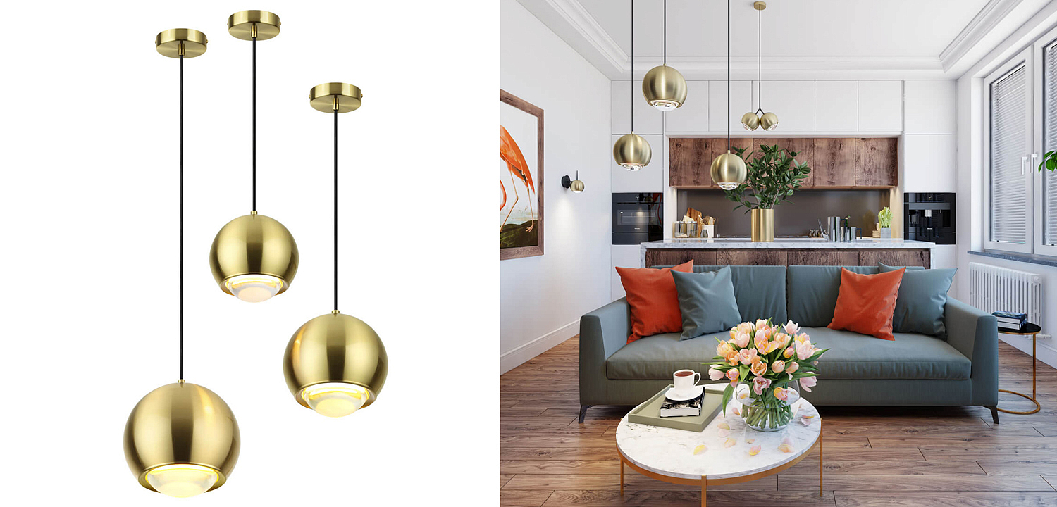 Подвесной светильник Ivor Pendant Gold Подвесной светильник Ivor Pendant Gold - Loft-Concept в Барнауле
