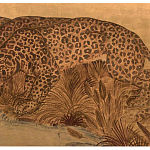 Картина с изображением Леопардов Leopards by stream варинант исполнения - 2 | Loft Concept в Барнауле