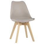 Стул с основой из пластика и мягким сиденьем Arvika Beige варинант исполнения - 1 | Loft Concept в Барнауле