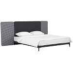 Кровать с большим мягким изголовьем Unity Dark Grey Bed варинант исполнения - 9 | Loft Concept в Барнауле