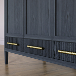 Большой Шкаф Primo Черный дуб с 3 дверьми и 3 выдвижными ящиками варинант исполнения - 5 | Loft Concept в Барнауле