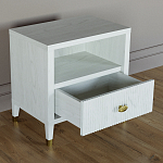 Прикроватная тумбочка с полкой Elsa Dreams White варинант исполнения - 2 | Loft Concept в Барнауле