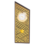 Часы подарочные настольные в виде погона Генерала из натурального камня Змеевик Gold Military Clock варинант исполнения - 7 | Loft Concept в Барнауле