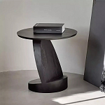 Дизайнерский журнальный столик чёрный с круглой столешницей Arycy варинант исполнения - 5 | Loft Concept в Барнауле