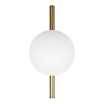 Бра с золотым основанием и белым плафоном в форме шара Bubble варинант исполнения - 4 | Loft Concept в Барнауле