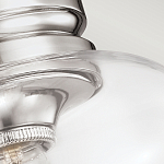 Потолочный светильник с прозрачным стеклянным плафоном в форме широкого колокола Feiss варинант исполнения - 2 | Loft Concept в Барнауле