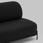 Двухместный диван черного цвета COLOR BLOCK варинант исполнения - 7 | Loft Concept в Барнауле