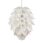 Люстра белая каплевидной формы из цветков лилии White Natural Lines варинант исполнения - 1 | Loft Concept в Барнауле