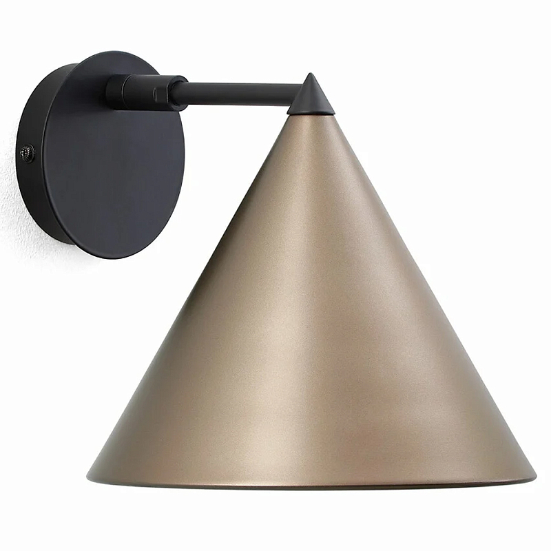 Бра с поворотным плафоном Cone Черный Золотой Бра с поворотным плафоном Cone Черный Золотой в Барнауле | Loft Concept