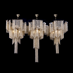 Люстра большая из золотистых металлических цепочек Atlantis Chain варинант исполнения - 3 | Loft Concept в Барнауле