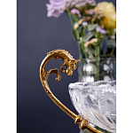 Чаша из прозрачного рельефного стекла на бронзовой подставке Eden Garden варинант исполнения - 3 | Loft Concept в Барнауле