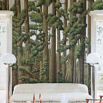 Обои ручная роспись Redwoods Sequoia on Sterling Silver gilded paper варинант исполнения - 3 | Loft Concept в Барнауле