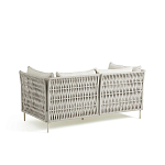 Диван садовый с плетеными ремешками и спинкой  Kleo варинант исполнения - 6 | Loft Concept в Барнауле