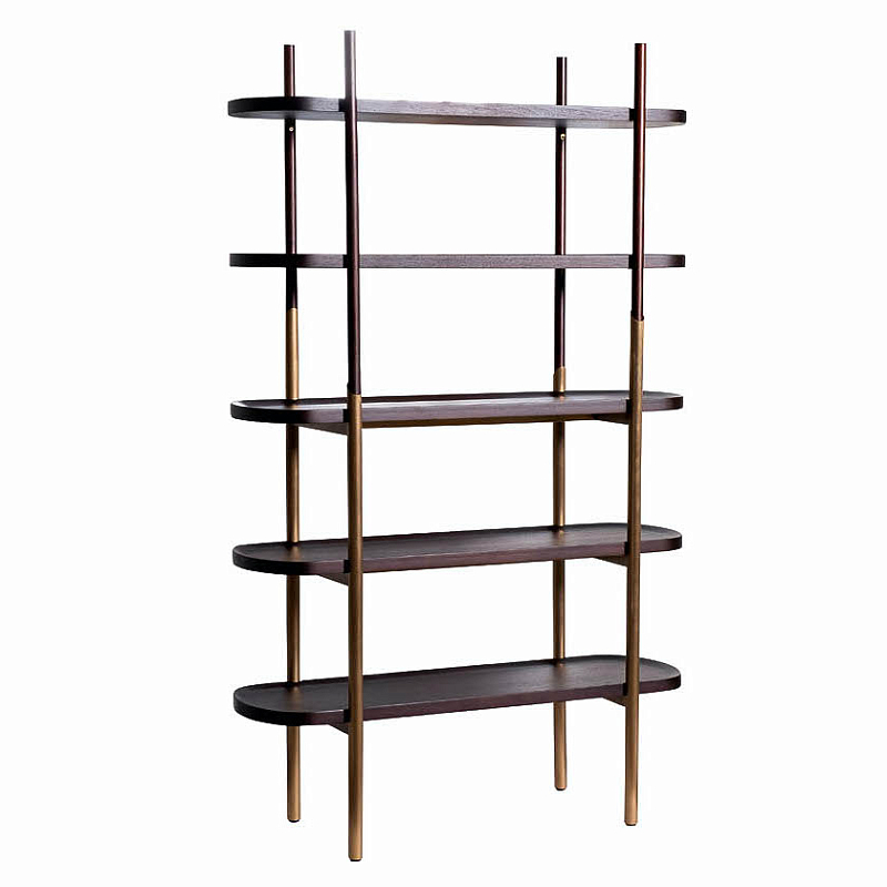 Стеллаж Agostin Rack Латунь Шоколад Стеллаж Agostin Rack Латунь Шоколад в Барнауле | Loft Concept
