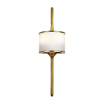 Бра вертикальное с белым полукруглым плафоном и длинным стержнем S Kichler варинант исполнения - 1 | Loft Concept в Барнауле