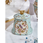 Шкатулка голубого цвета с рисунком и состаренным эффектом Eden Garden варинант исполнения - 9 | Loft Concept в Барнауле