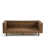 Трехместный садовый диван из плетеного пластика Matteo варинант исполнения - 8 | Loft Concept в Барнауле