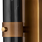 Бра цилиндрической формы чёрного цвета с 2-мя плафонами Marble Glow варинант исполнения - 4 | Loft Concept в Барнауле