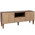 ТВ-тумба бежевая из массива бука с 2-мя дверками и ящиком Wenge Light варинант исполнения - 1 | Loft Concept в Барнауле