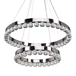 Люстра с двумя кольцами цвета хром и прозрачными хрустальными шарами по периметру Sacramento Transparent Balls Chandelier варинант исполнения - 1 | Loft Concept в Барнауле