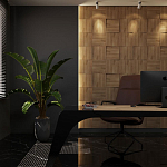 Гипсовая 3D панель с принтографией PM-08 варинант исполнения - 1 | Loft Concept в Барнауле