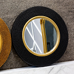 Зеркало в черной фактурной раме с золотым кантом Summon the Light варинант исполнения - 7 | Loft Concept в Барнауле