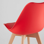 Стул с основой из пластика и мягким сиденьем Arvika Red варинант исполнения - 6 | Loft Concept в Барнауле