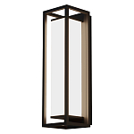 Уличный настенный светильник прямоугольный с чёрной рамкой Geometric Glow варинант исполнения - 1 | Loft Concept в Барнауле