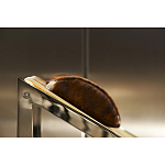 Дизайнерское кресло на металлическом каркасе с подставкой для ног Poltronova Mies Armchair варинант исполнения - 14 | Loft Concept в Барнауле