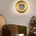 Бра в форме диска цвета латунь Brass Borders варинант исполнения - 4 | Loft Concept в Барнауле