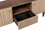 ТВ-тумба бежевая из массива бука с 2-мя дверками и ящиком Wenge Light варинант исполнения - 4 | Loft Concept в Барнауле