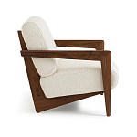 Кресло с обивкой из белого букле Armchair White Boucle варинант исполнения - 1 | Loft Concept в Барнауле