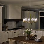 Люстра с 6-ю прозрачными цилиндрическими плафонами Kichler варинант исполнения - 8 | Loft Concept в Барнауле