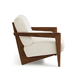 Кресло Avalon White Boucle из массива ореха варинант исполнения - 3 | Loft Concept в Барнауле