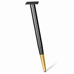 Стол обеденный с коричневой прямоугольной столешницей из керамики на четырех металлических ножках Brown Ceramics варинант исполнения - 3 | Loft Concept в Барнауле